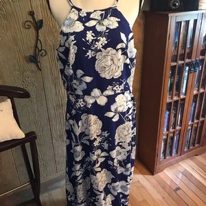 Beautiful blue and white floral maxi dress.